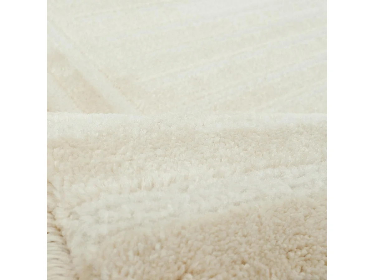 tappeto da ingresso 80x300 tessuto rettangolo crema disegno geometrico CERABI