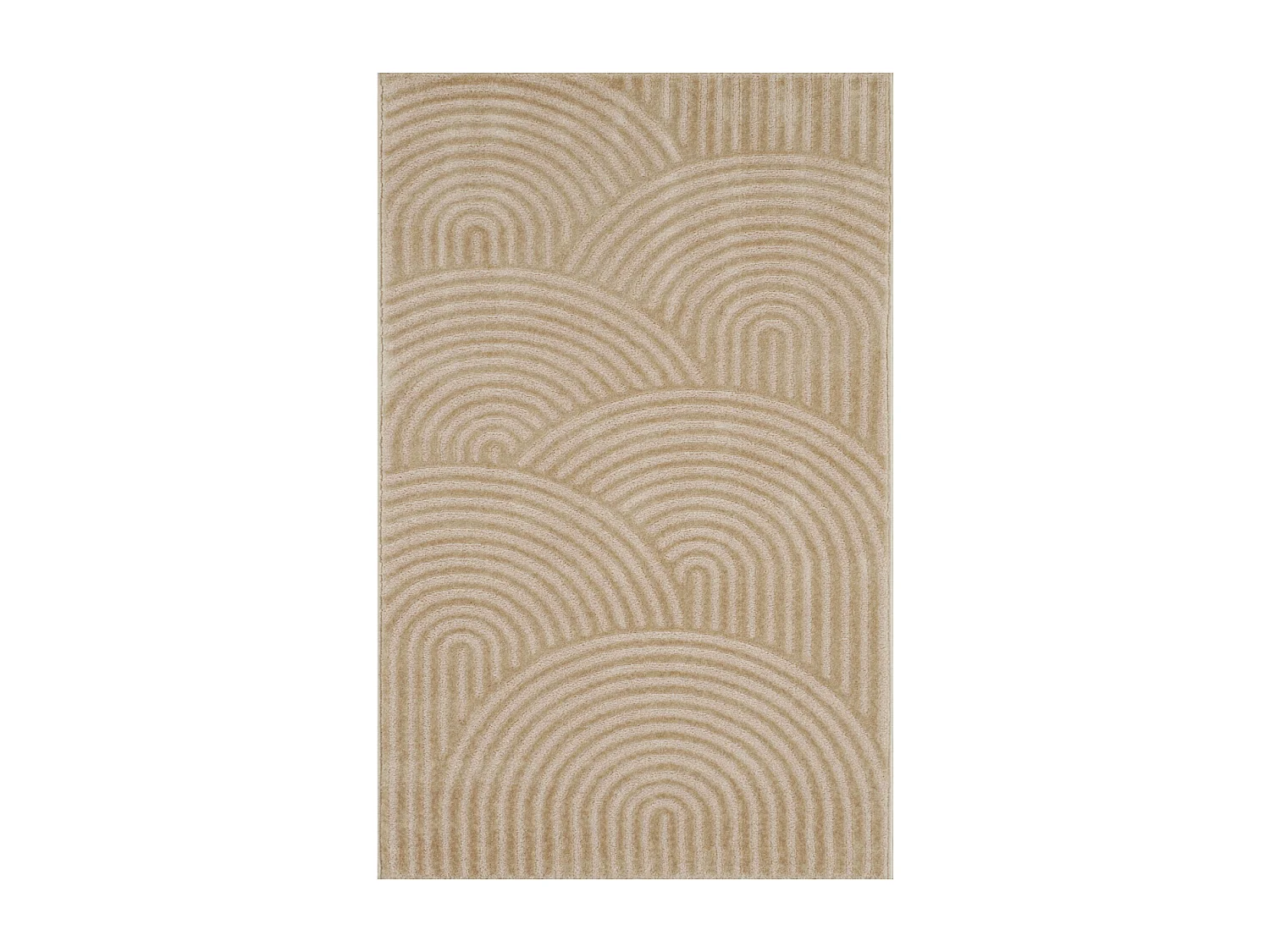 tapis chambre 80x150 tissé beige rectangle motif géométrique CEROTEA
