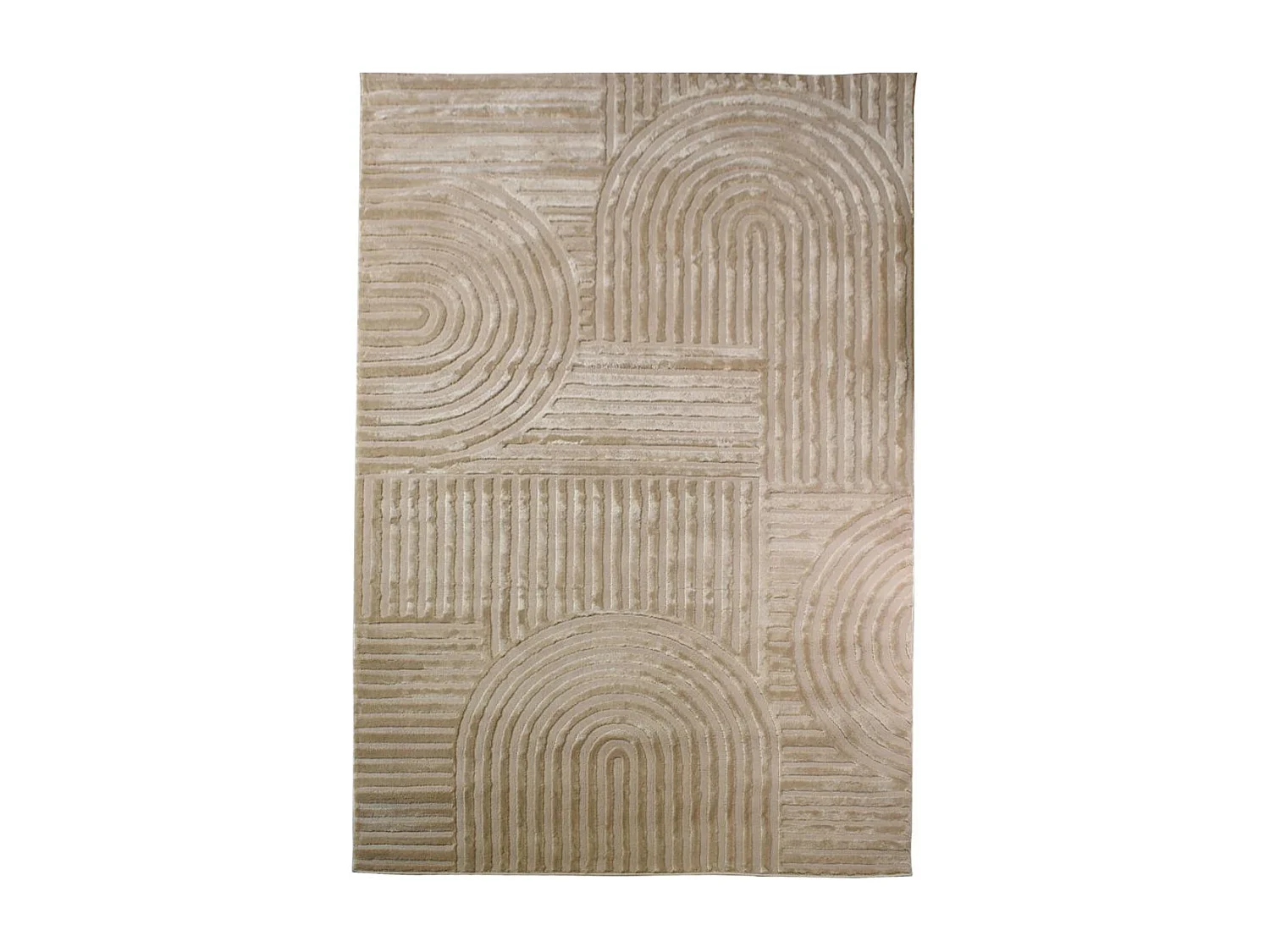 tapis couloir 80x300 tissé beige rectangle motif géométrique CERABI