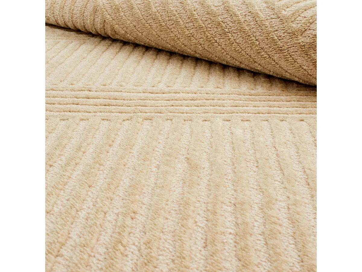 tapis chambre 80x150 tissé beige rectangle motif géométrique CEROTEO
