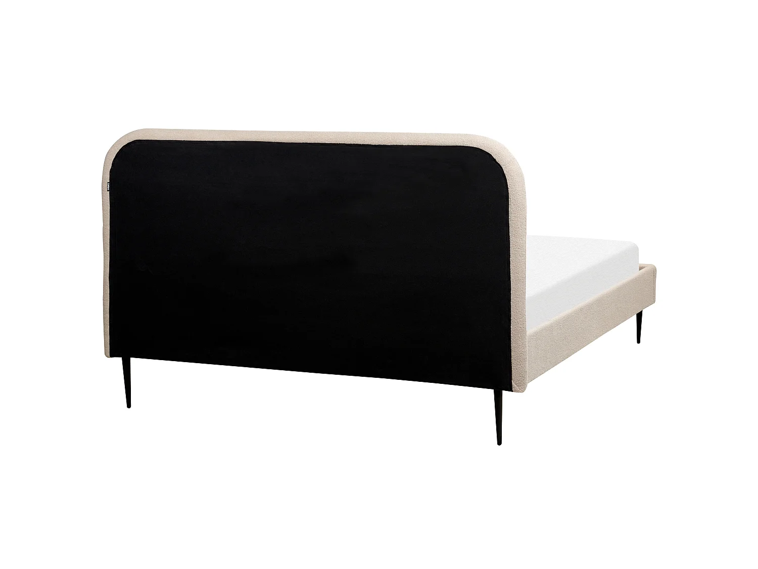 Lit avec sommier Bouclé FLAYAT 160 x 200 cm Beige clair