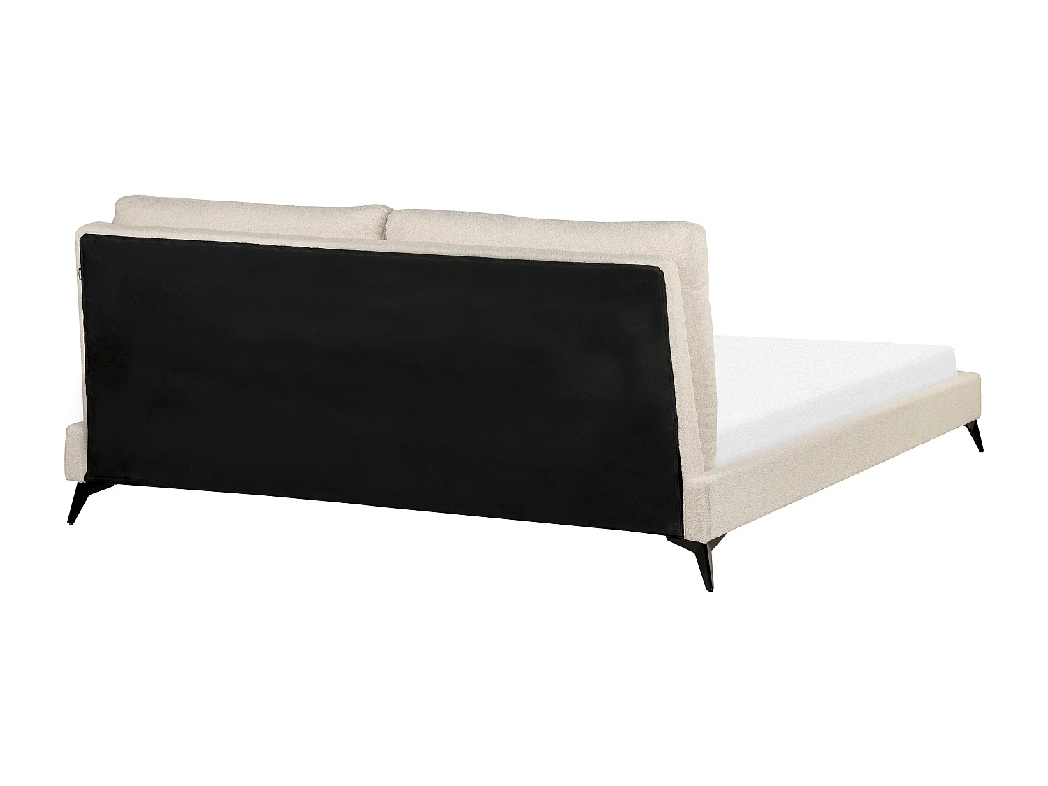 Bed Bouclé MELLE 180 x 200 cm Beige
