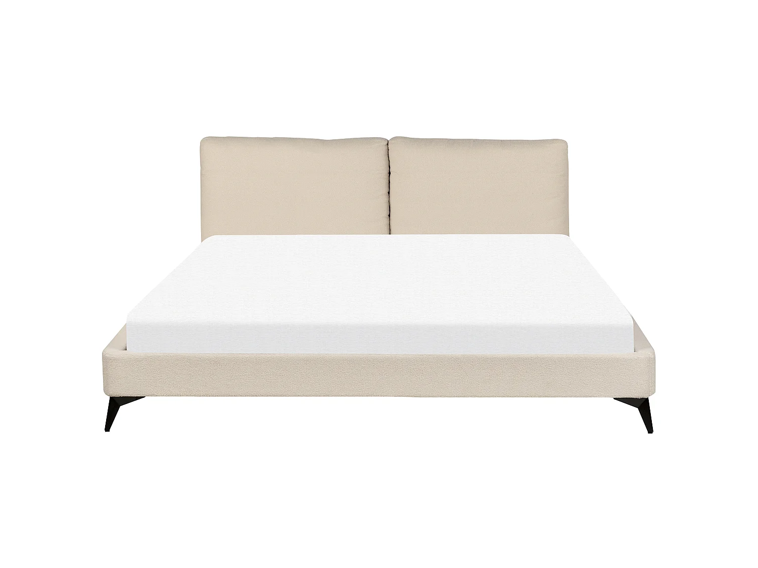 Säng med lamellram Bouclé MELLE 180 x 200 cm Beige