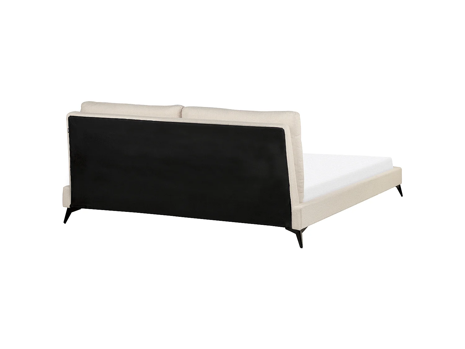 Säng med lamellram Bouclé MELLE 180 x 200 cm Beige