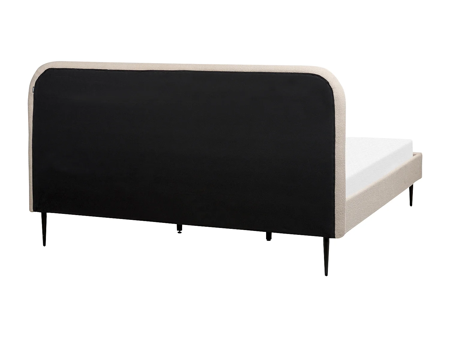 Lit avec sommier Bouclé FLAYAT 180 x 200 cm Beige clair