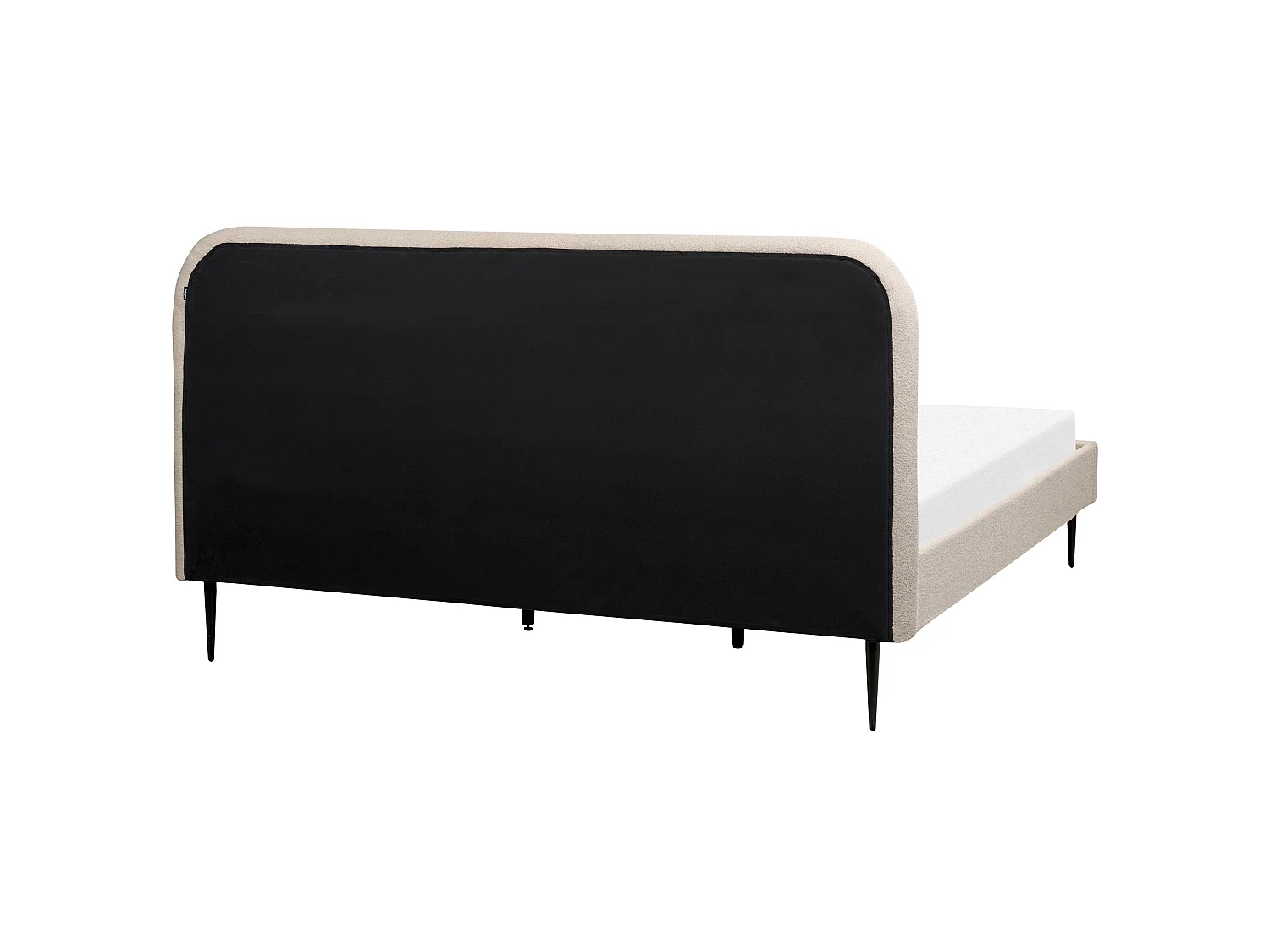 Lit avec sommier Bouclé FLAYAT 180 x 200 cm Beige clair