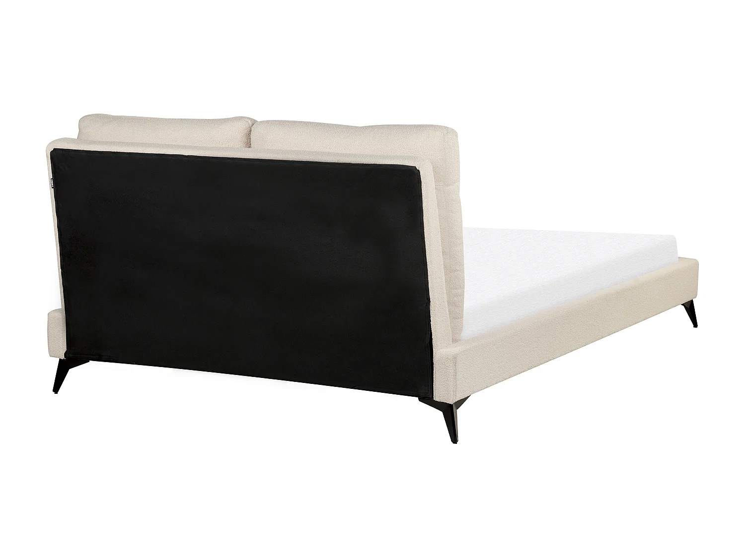 Bett mit Lattenrost Bouclé MELLE 140 x 200 cm Beige