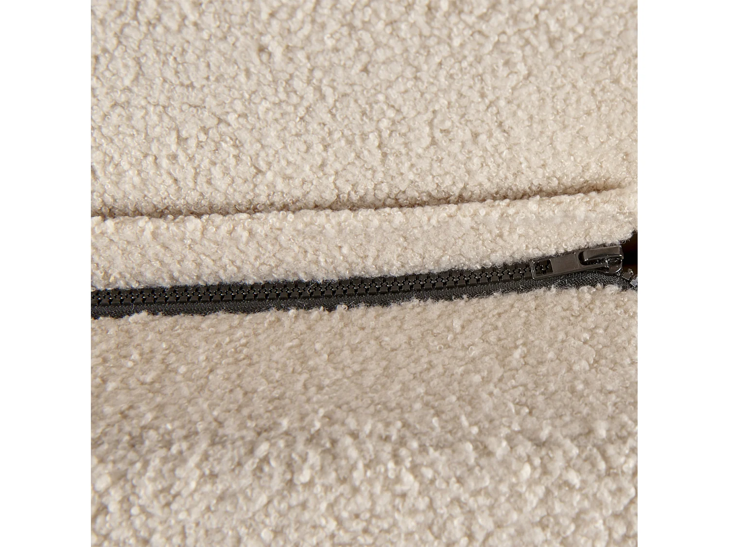 Letto Bouclé MELLE 140 x 200 cm Beige