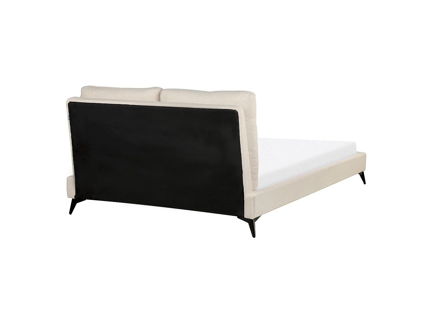 Säng med lamellram Bouclé MELLE 140 x 200 cm Beige