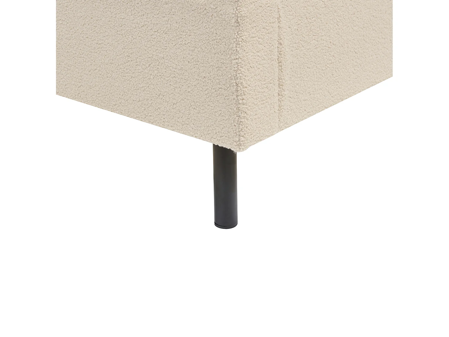 Bed Bouclé VILLETTE 140 x 200 cm Beige