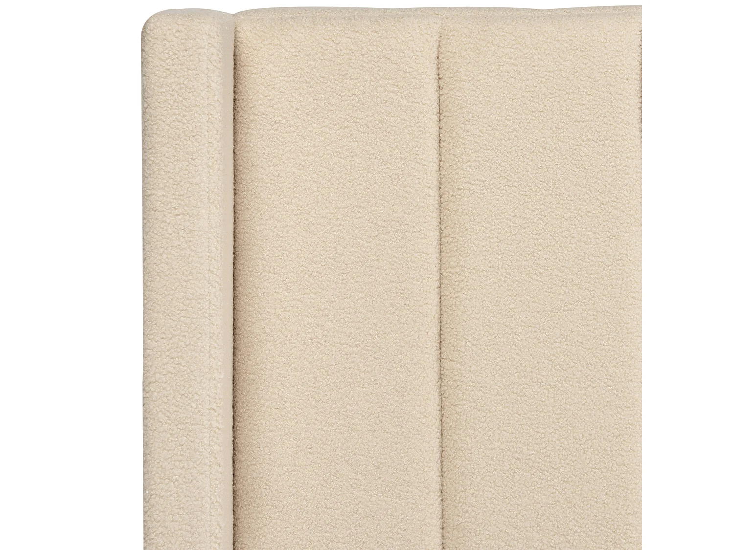 Bed Boucle VILLETTE 140 x 200 cm (EU Double) Beige