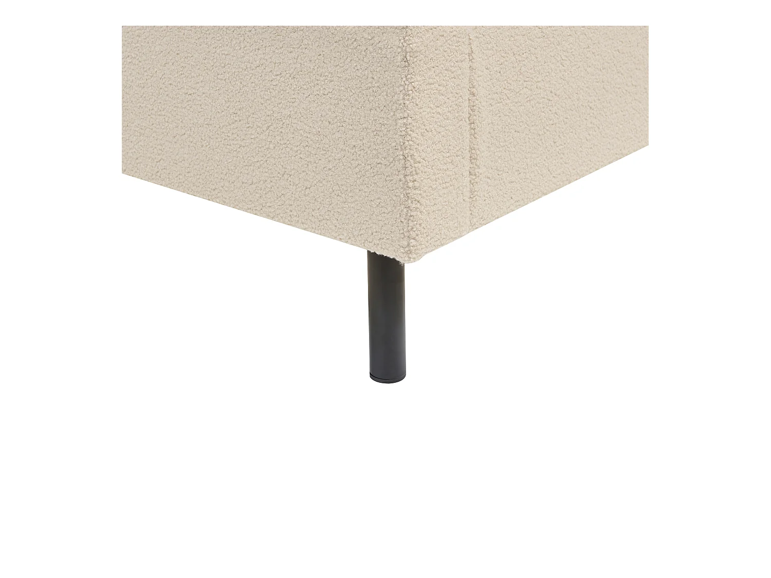 Bed Bouclé VILLETTE 180 x 200 cm Beige