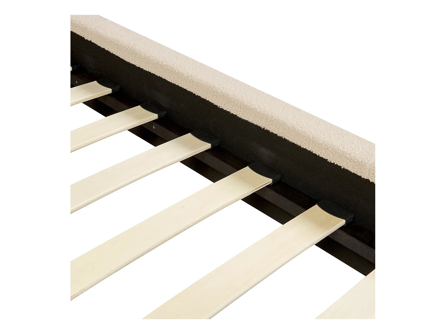 Bed Bouclé VILLETTE 180 x 200 cm Beige