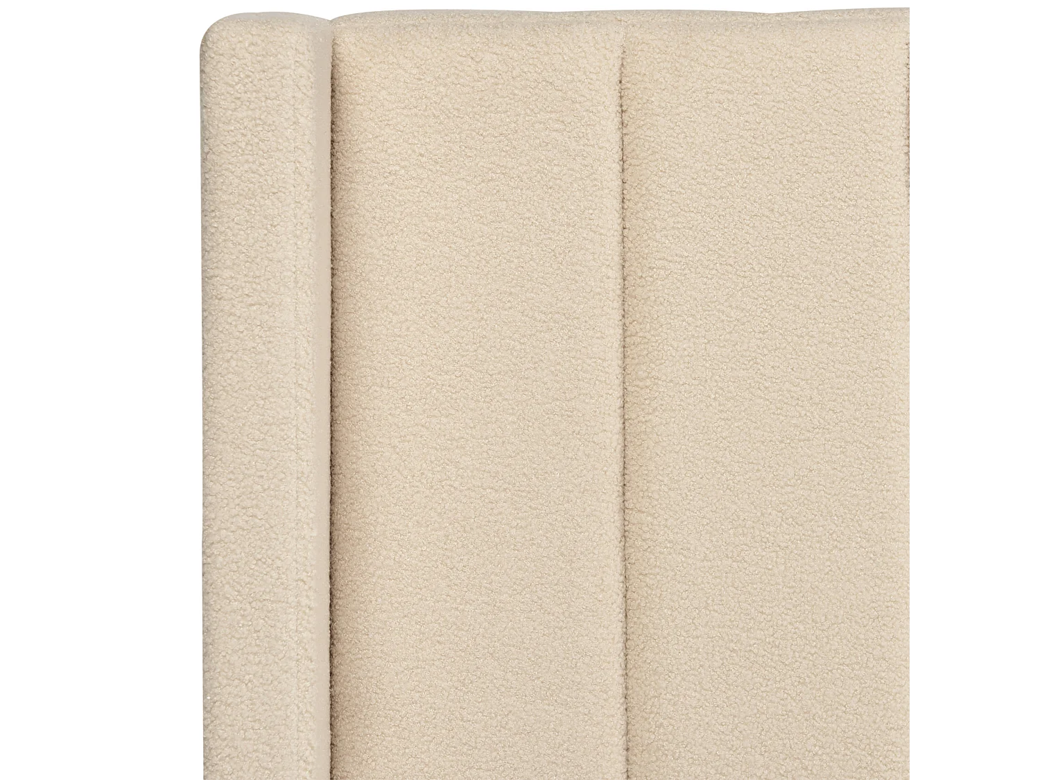 Lit avec sommier Bouclé VILLETTE 180 x 200 cm Beige