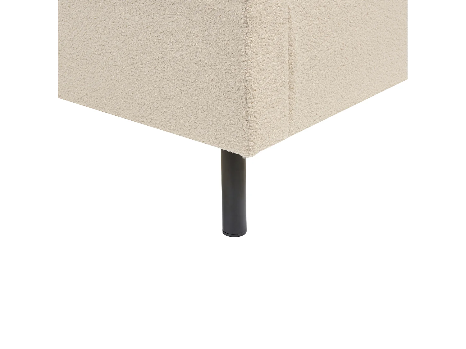 Lit avec sommier Bouclé VILLETTE 180 x 200 cm Beige