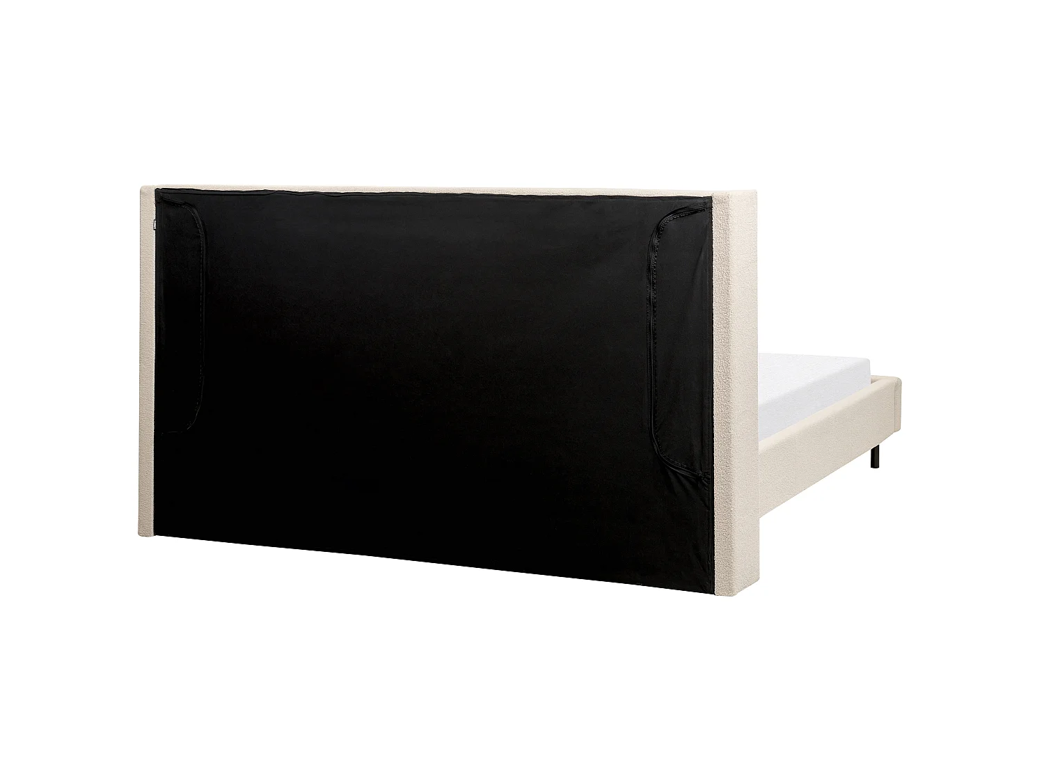 Lit avec sommier Bouclé VILLETTE 180 x 200 cm Beige