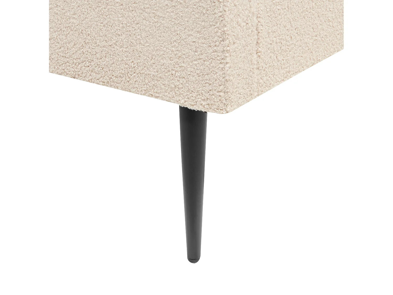 Lit avec sommier Bouclé FLAYAT 140 x 200 cm Beige clair