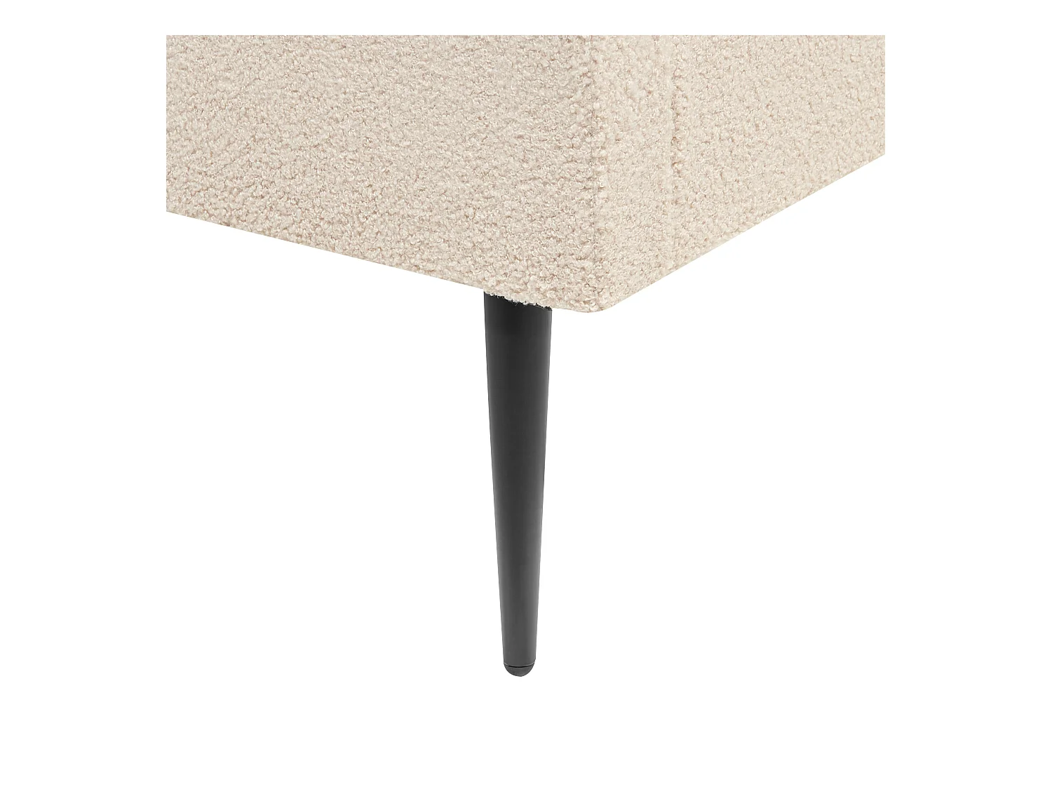 Lit avec sommier Bouclé FLAYAT 140 x 200 cm Beige clair