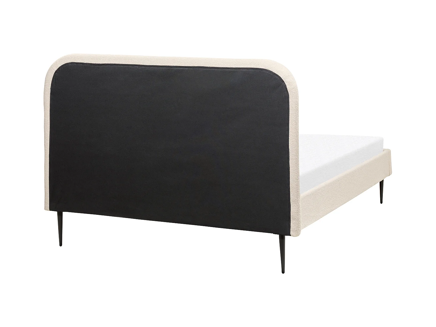 Lit avec sommier Bouclé FLAYAT 140 x 200 cm Beige clair