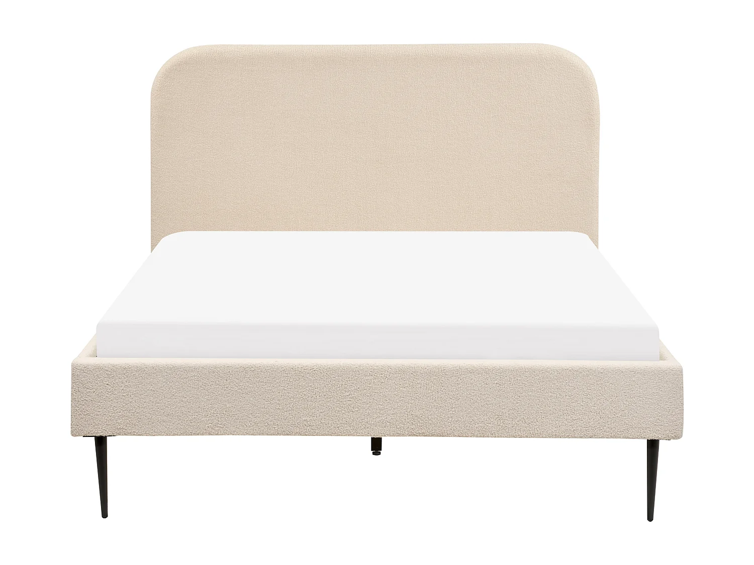 Lit avec sommier Bouclé FLAYAT 140 x 200 cm Beige clair