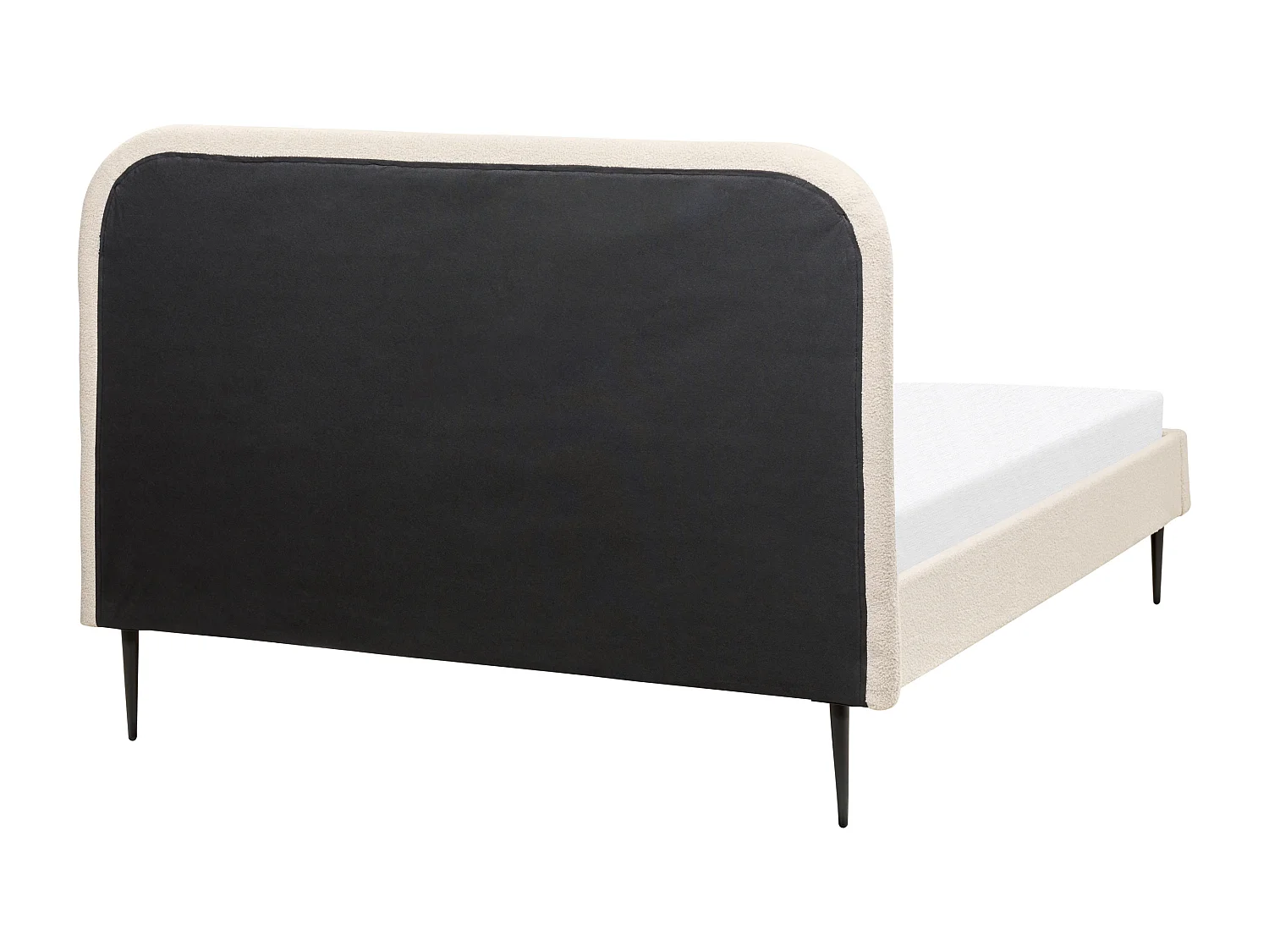 Lit avec sommier Bouclé FLAYAT 140 x 200 cm Beige clair