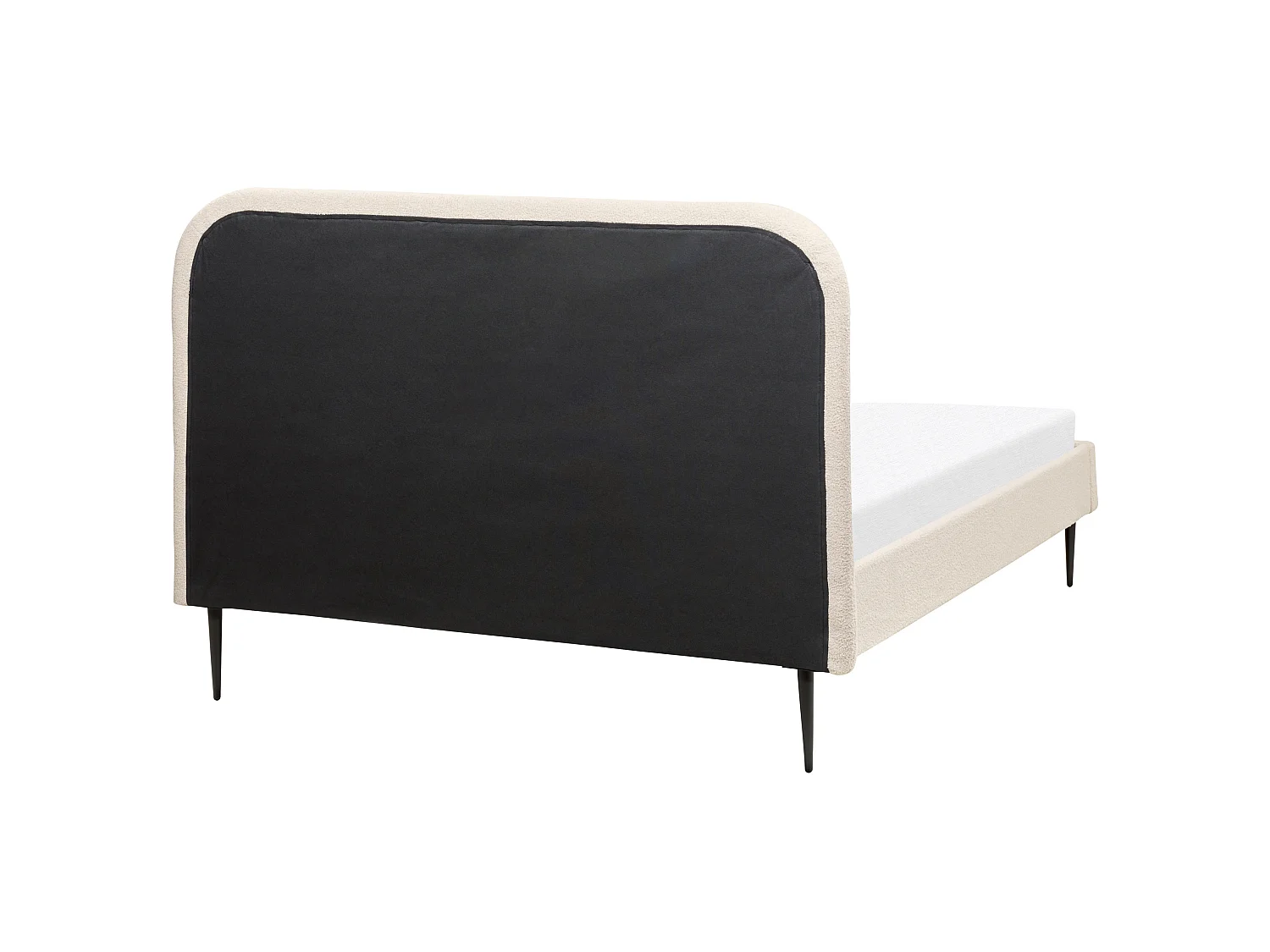 Lit avec sommier Bouclé FLAYAT 140 x 200 cm Beige clair