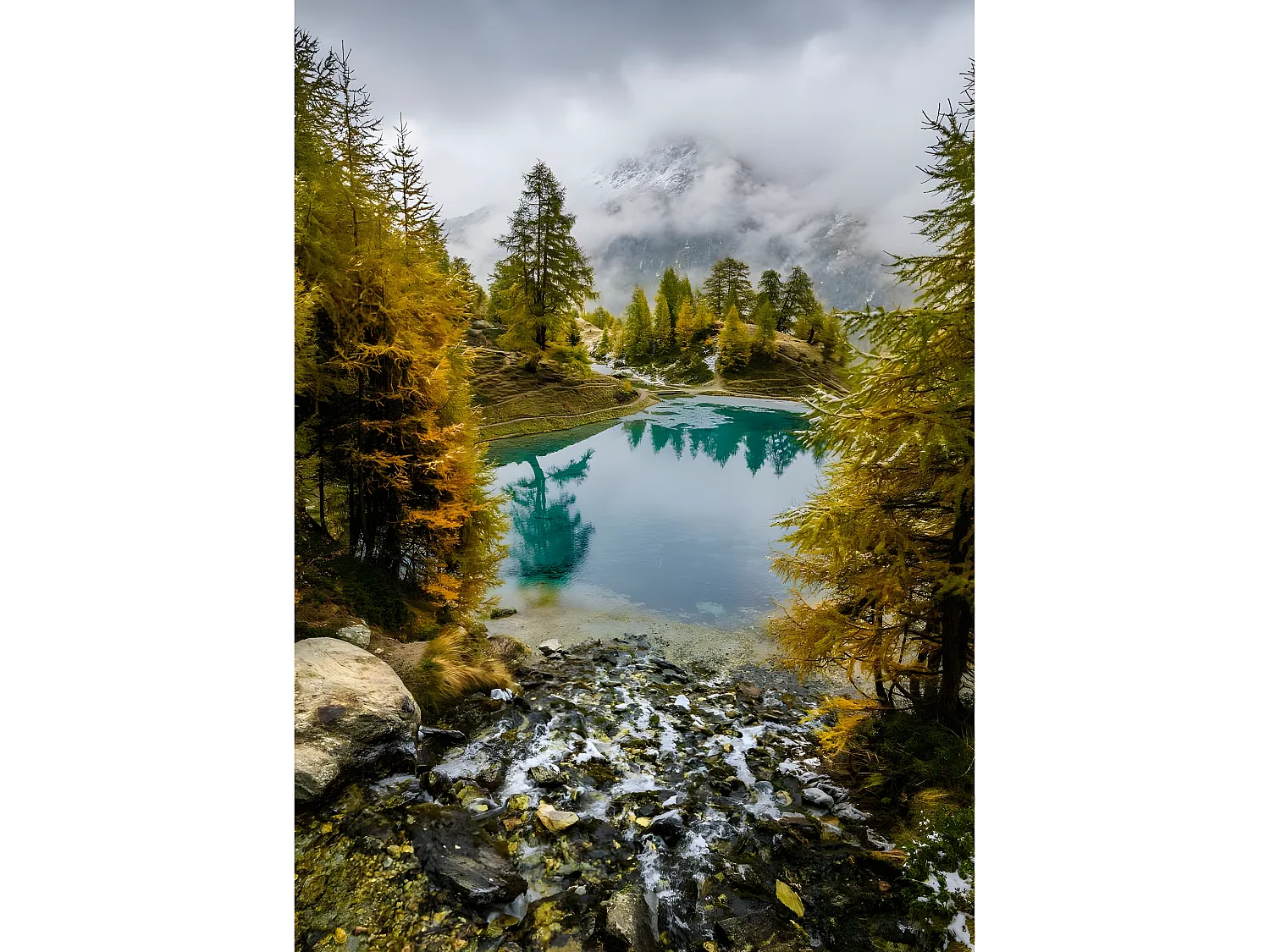 Tableau sur verre synthétique automne 65x97 cm