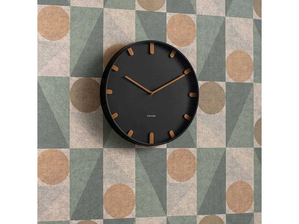 Wandklok Grace - Zwart- Ø40cm