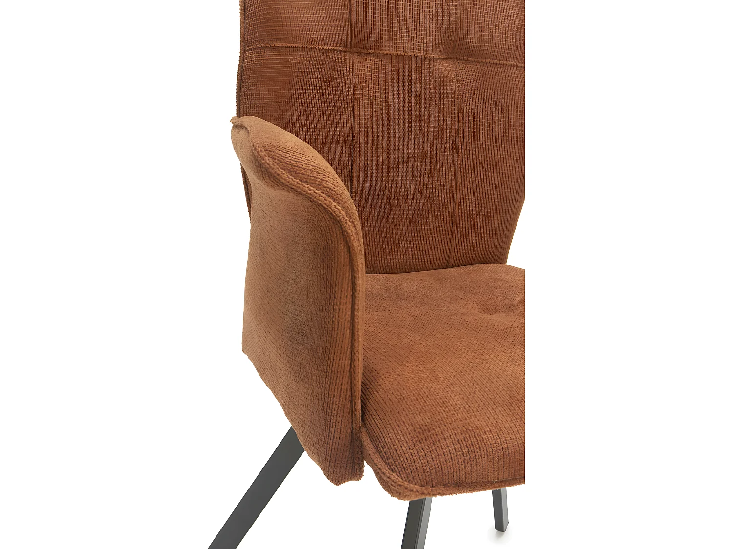 Lot de 2 fauteuils de table en tissu rouille - Alann