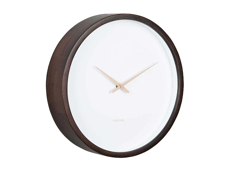 Wanduhr Ancho - Dunkles Holz - Ø32,6cm