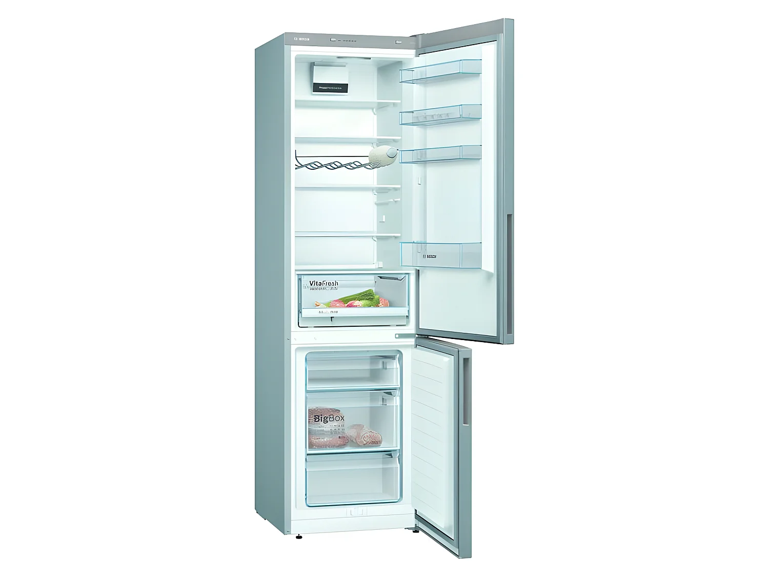 Bosch Réfrigérateur combiné 60cm 342l lowfrost inox - kgv39vleas