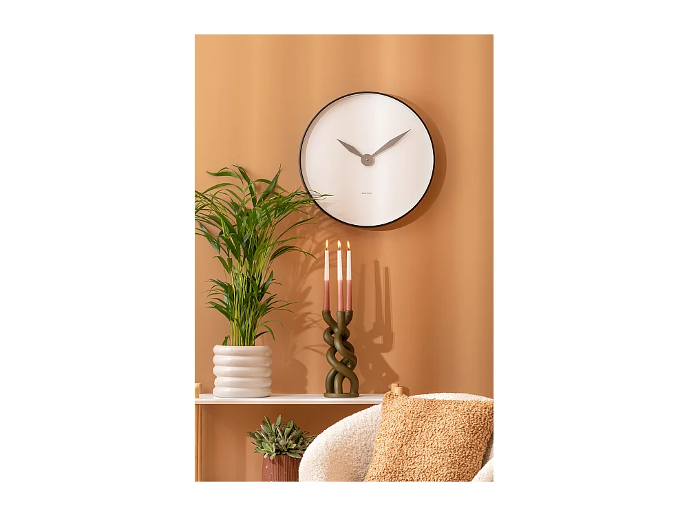 Wanduhr Albatross - Schwarz - Ø50cm