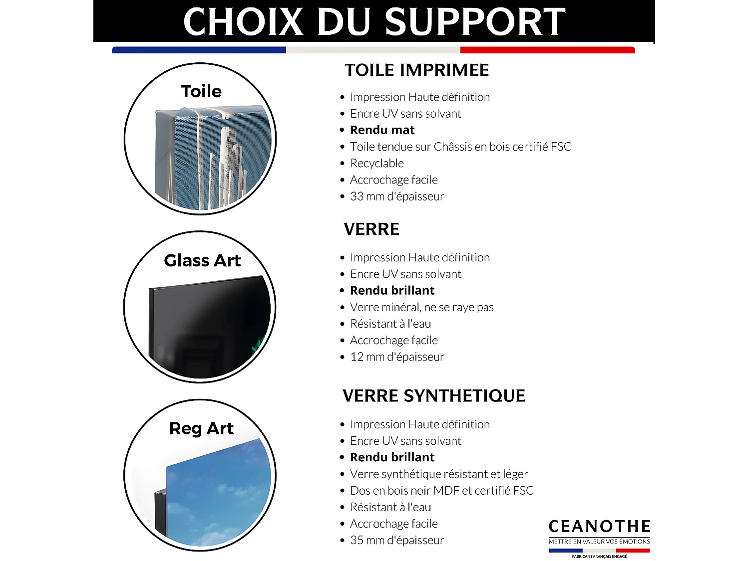 Tableau sur verre synthétique éléphants 65x97 cm