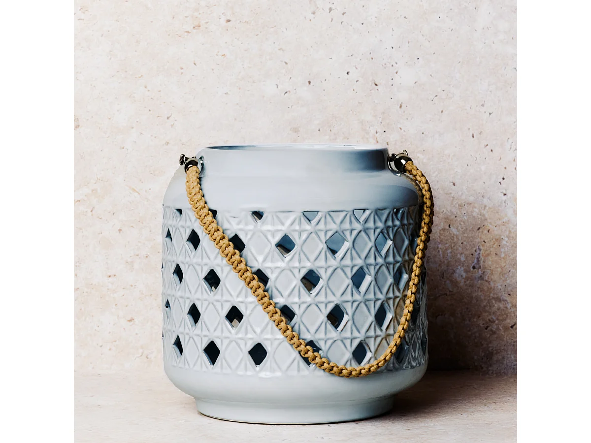 Lanterne Boho Grand Format - Gris