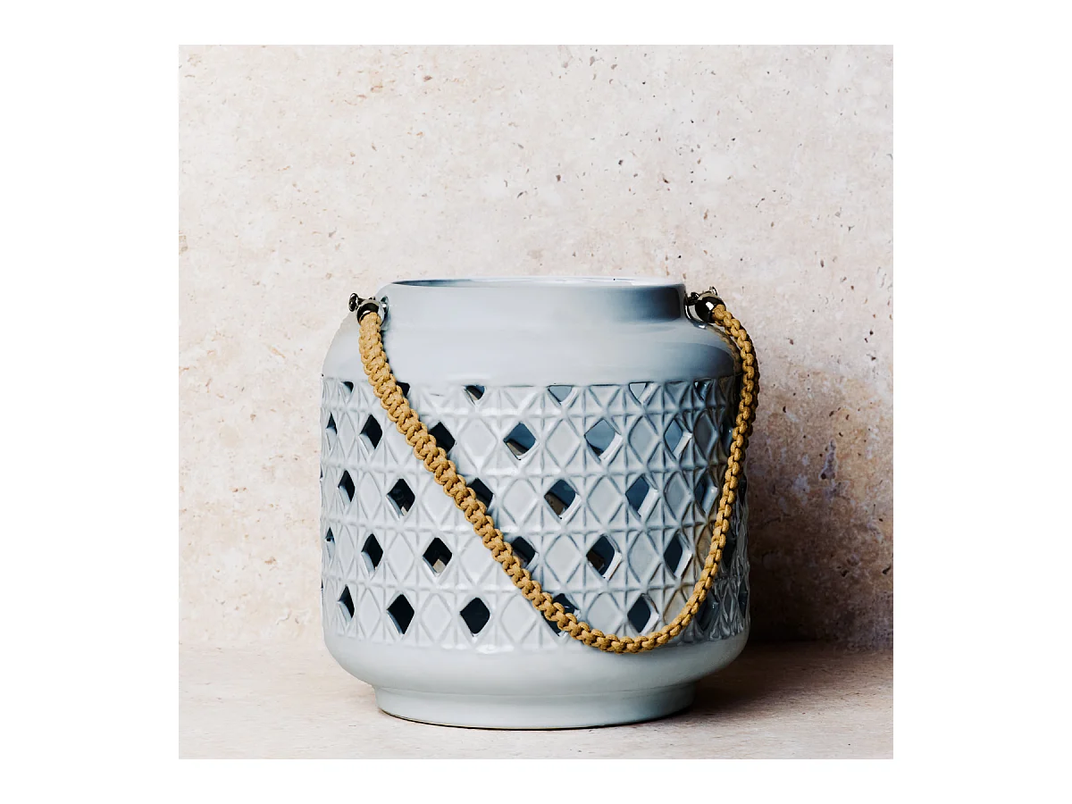 Lanterne Boho Grand Format - Gris