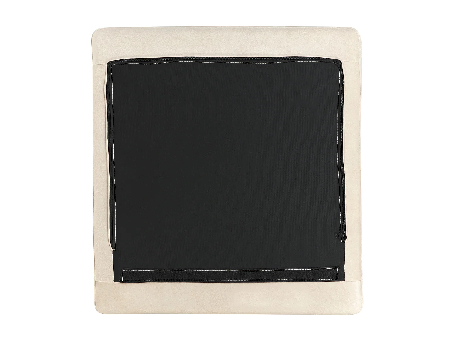 Hoekbank FLAM Fluweel Crème 3-zitter Rechterzijde