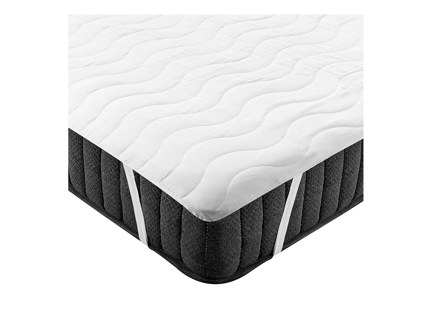 Matratzentopper mit Gummizug 160 x 200 cm Mikrofaser weiß wasserdicht Ruen