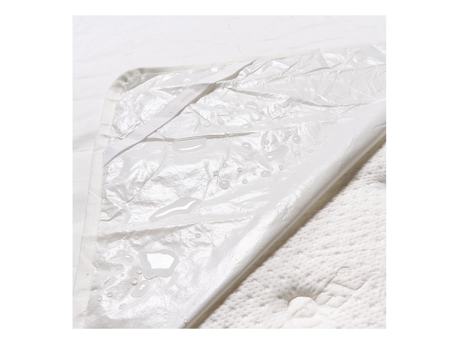 Matratzentopper mit Gummizug 160 x 200 cm Mikrofaser weiß wasserdicht Ruen