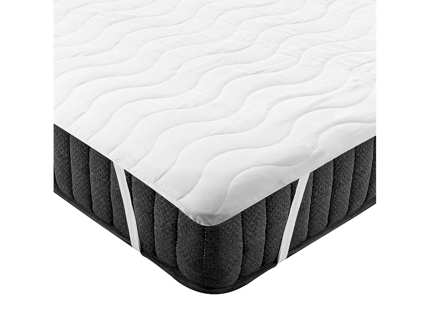 Matratzentopper mit Gummizug 160 x 200 cm Mikrofaser weiß wasserdicht Ruen