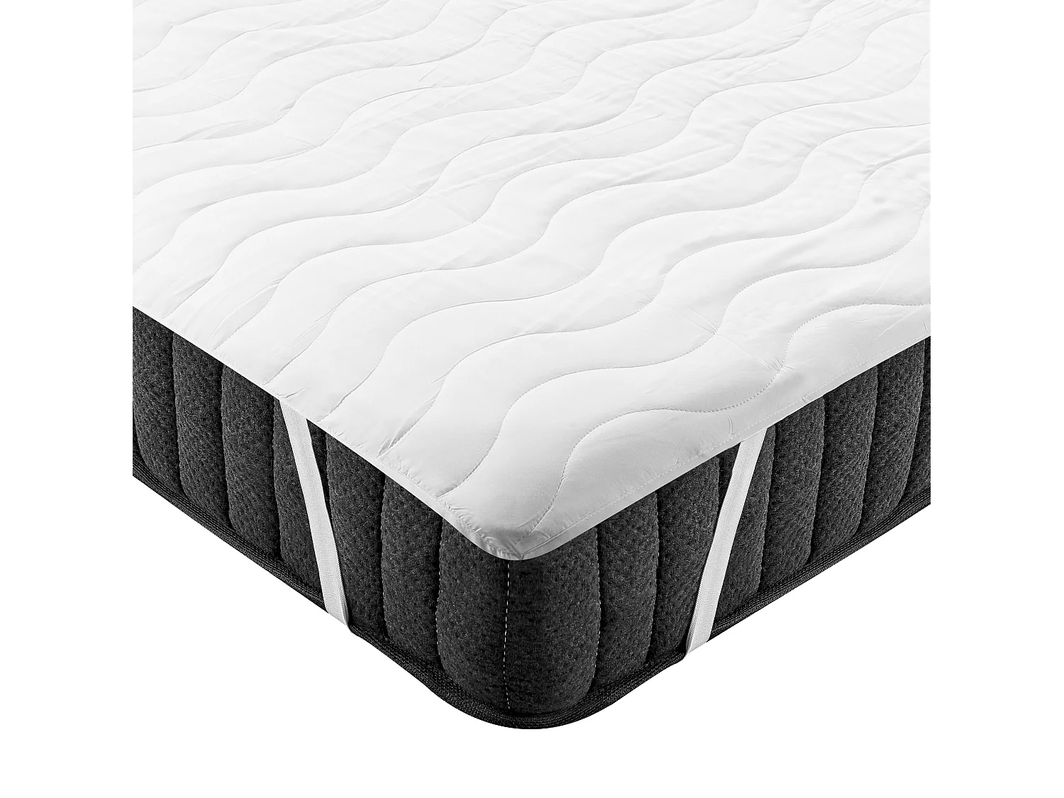 Matratzentopper mit Gummizug 180 x 200 cm Mikrofaser weiß wasserdicht Ruen