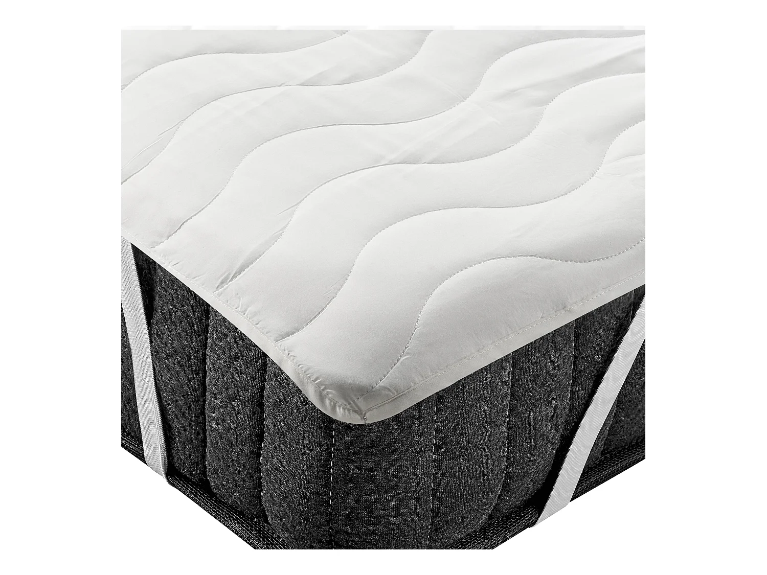 Matratzentopper mit Gummizug 90 x 200 cm Mikrofaser weiß wasserdicht Ruen