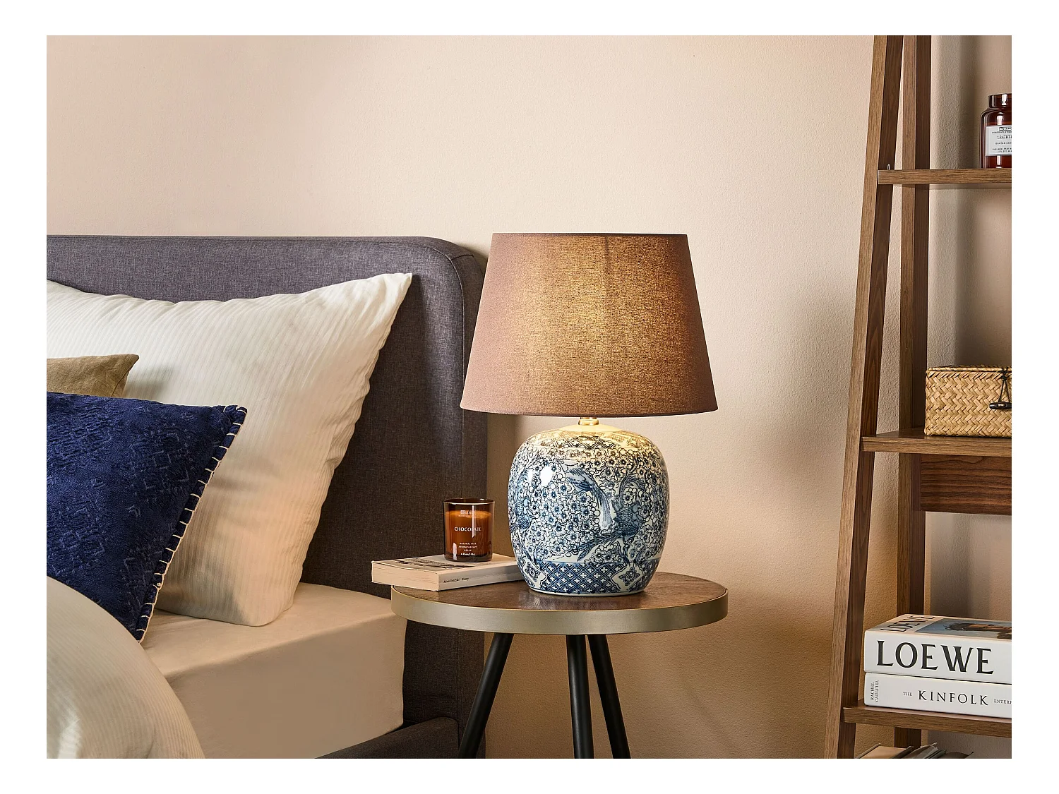 Lampe à poser NEIRA Porcelaine Marron