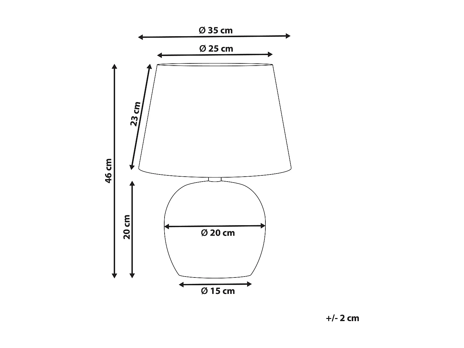 Lampe à poser NEIRA Porcelaine Marron