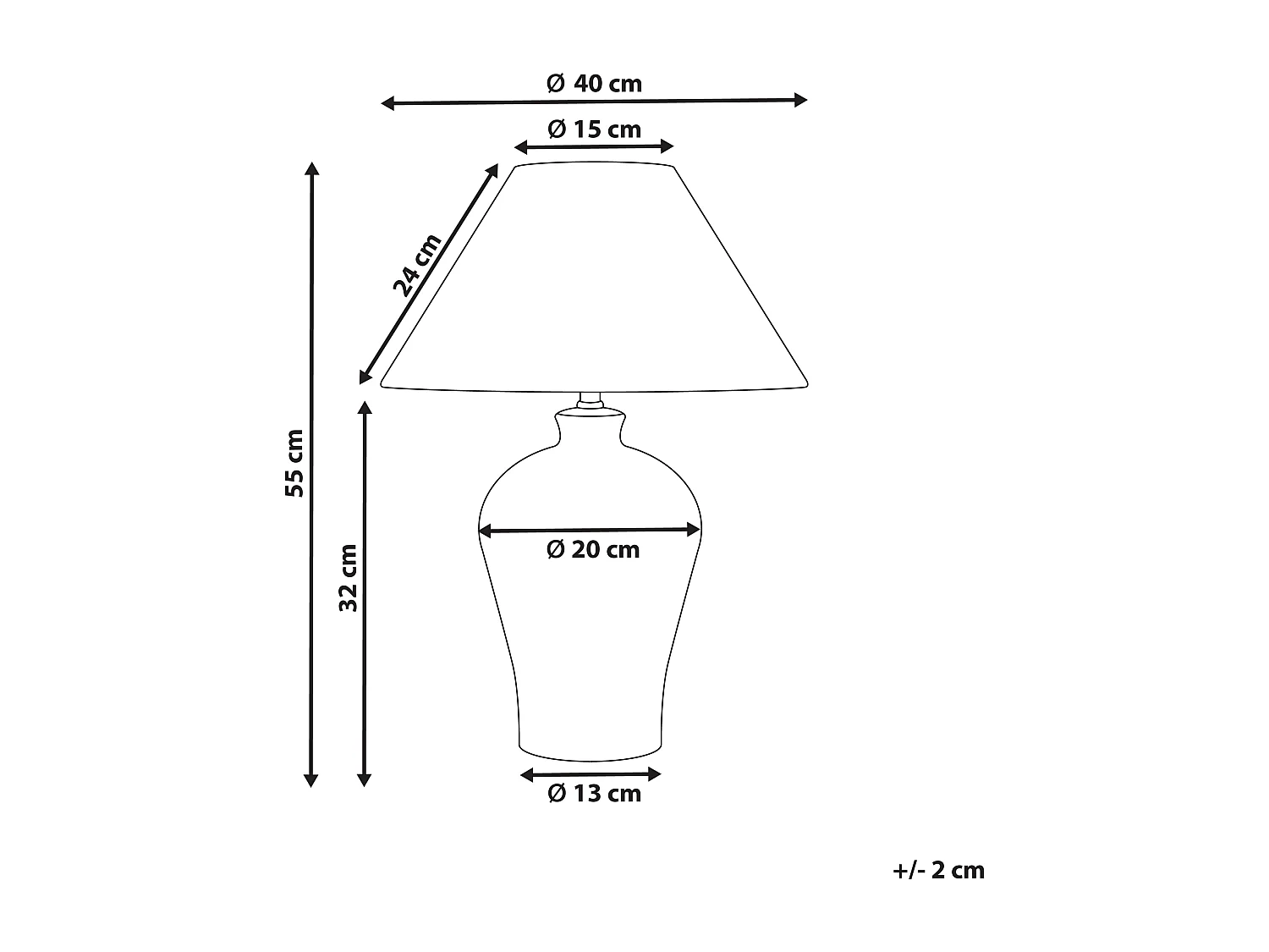 Tafellamp MAGROS Porselein Wit/blauw