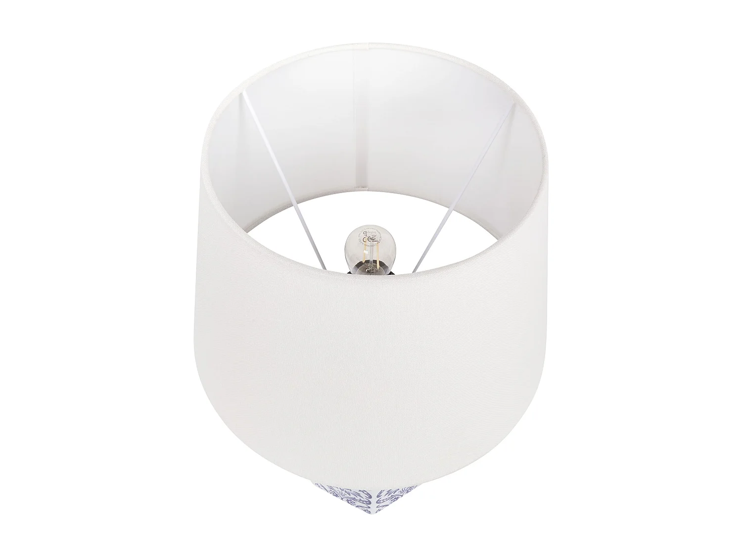 Lampada da tavolo MARCELIN Porcellana Bianco/ Blu