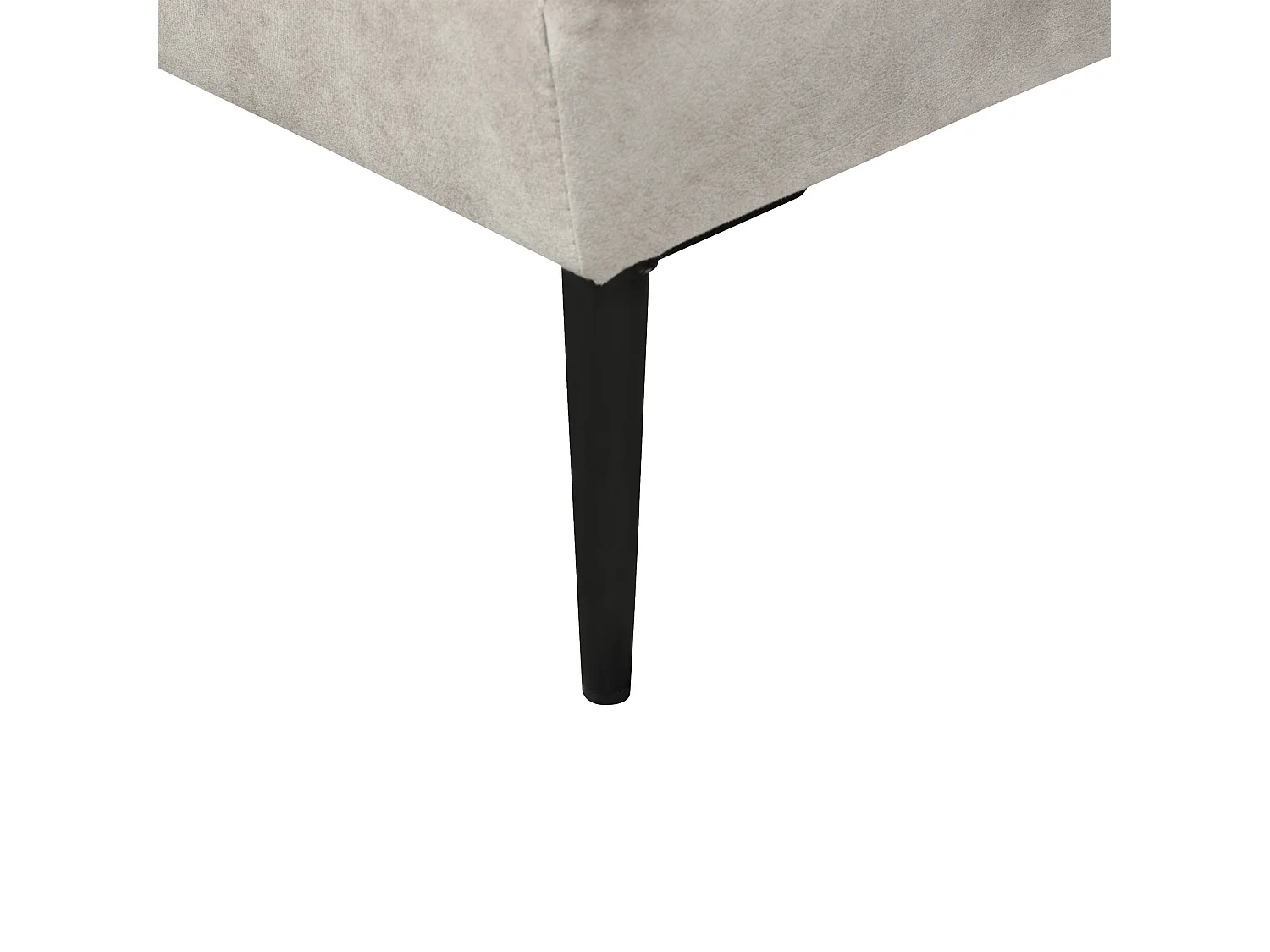 Canapé d'angle en velours gris clair FLAM