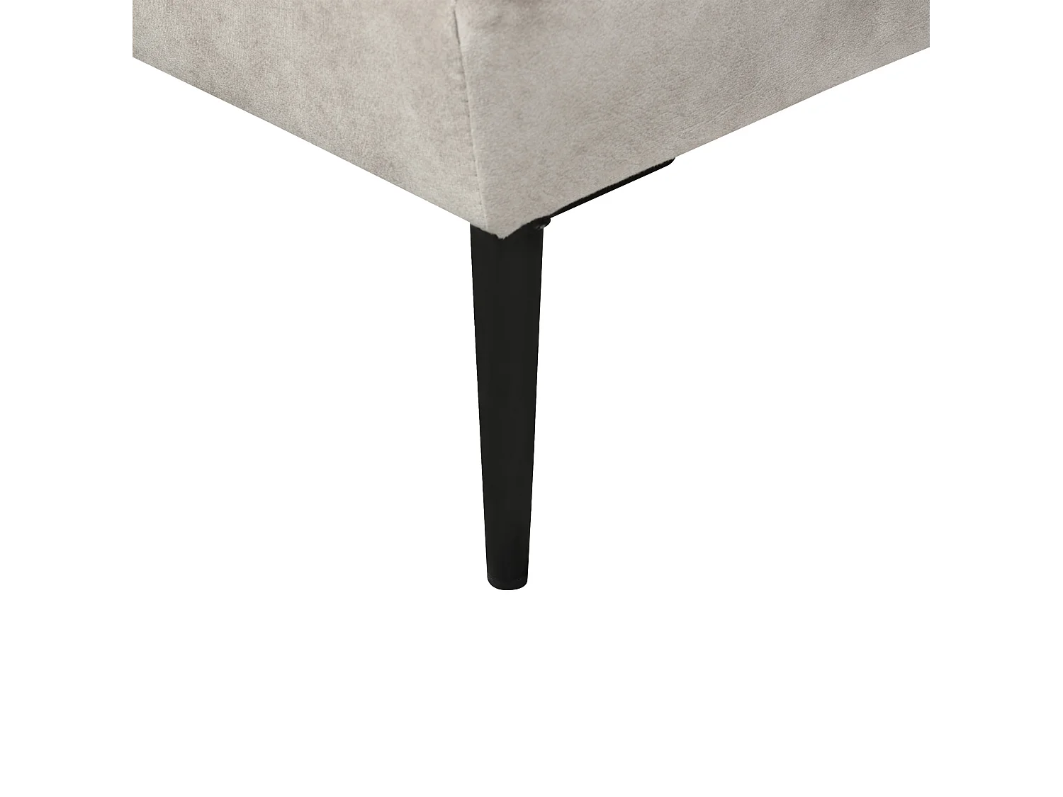 Divano angolare FLAM Velluto Grigio 3 posti Lato destro