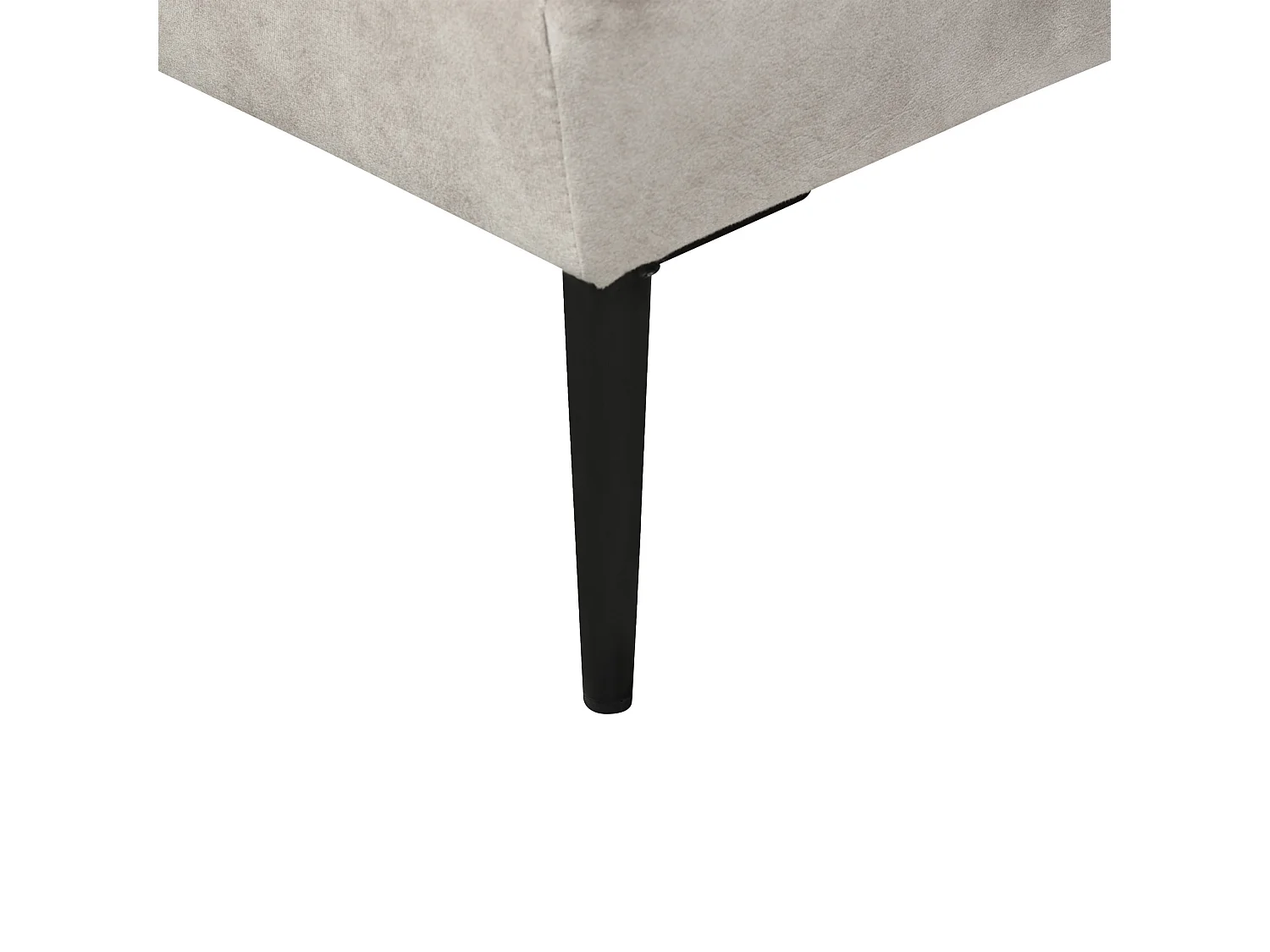 Ecksofa FLAM Samtstoff Grau 3-Sitzer linksseitig