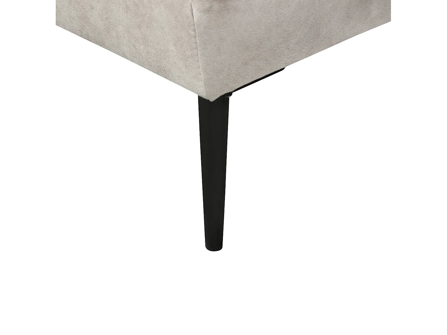 Canapé d'angle en velours gris clair FLAM