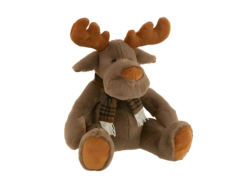 Reno de tela marrón de 32x28x32 cm